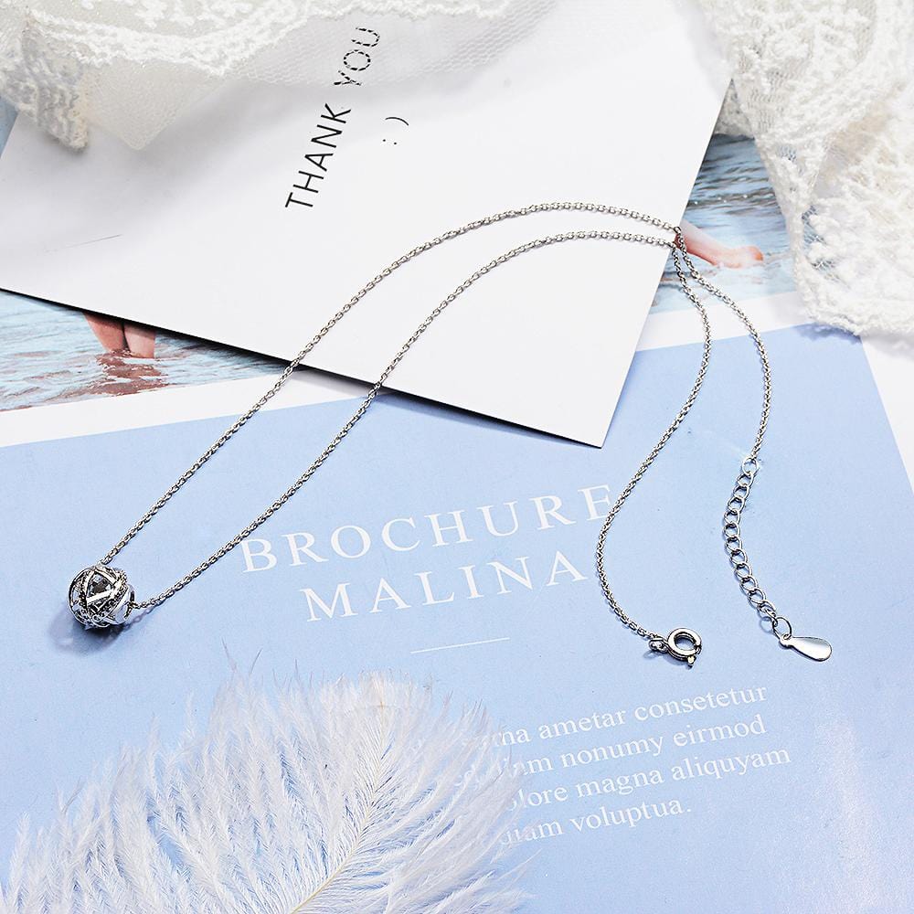 CZ Takraw Ball Charm Necklace - Brilliant Co