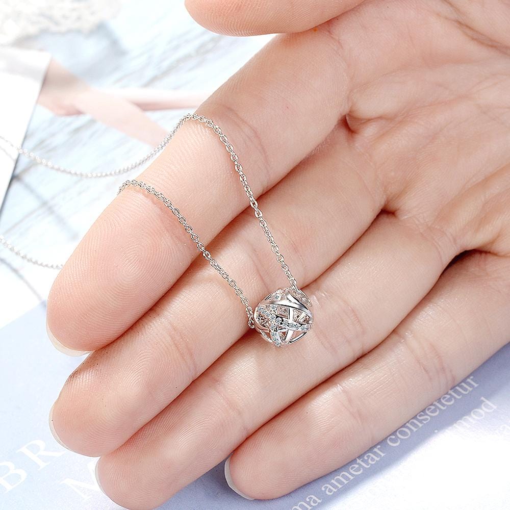 CZ Takraw Ball Charm Necklace - Brilliant Co