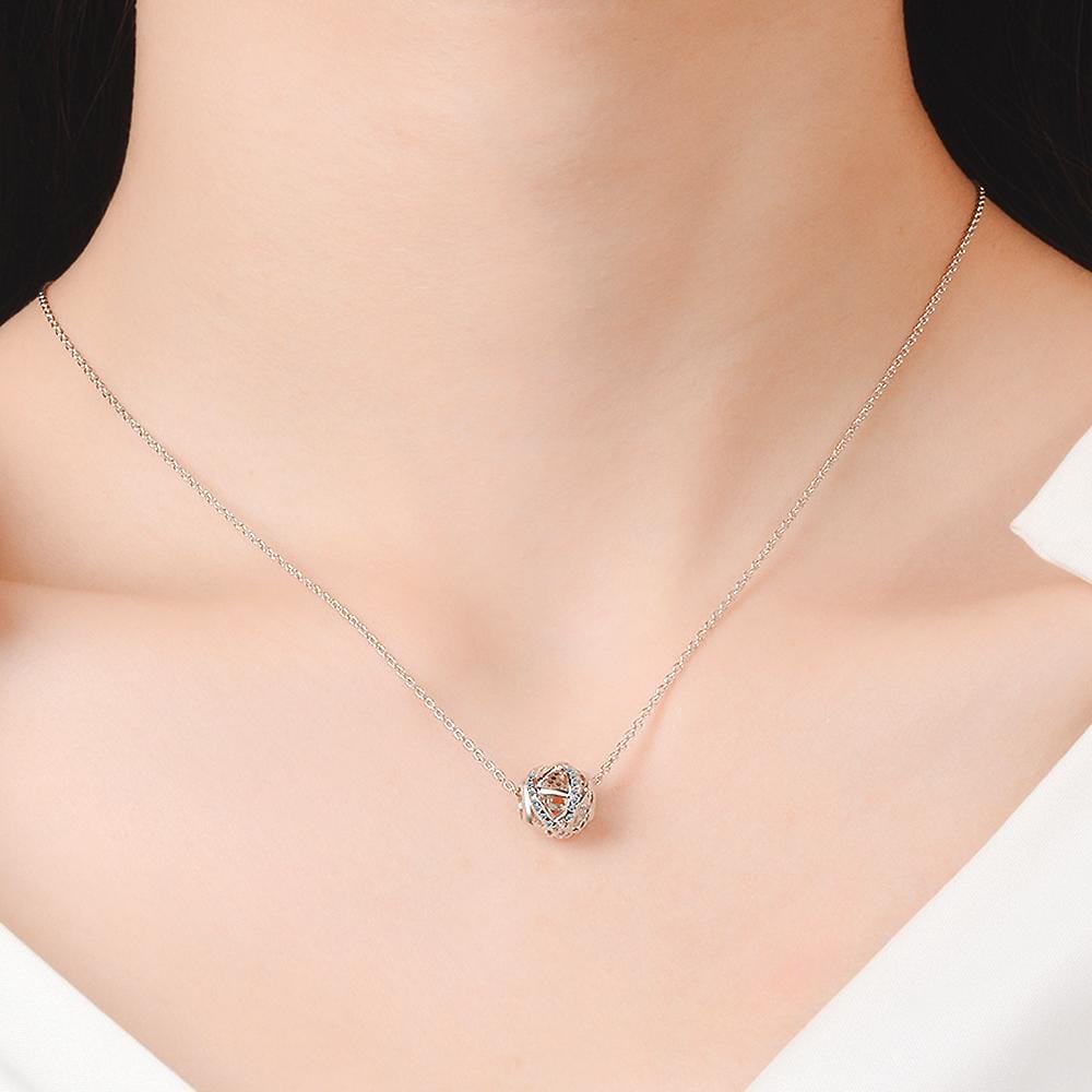 CZ Takraw Ball Charm Necklace - Brilliant Co
