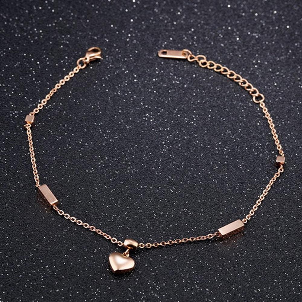Heart Charm Anklet - Brilliant Co