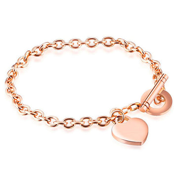 Heart Tag Toggle Bracelet