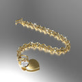 Diamond cut Belcher Chain T-lock Toggle Bracelet in Gold Layered Steel Jewellery