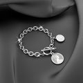 Aussie Coin White Gold Layered Bracelet