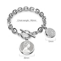 Aussie Coin White Gold Layered Bracelet