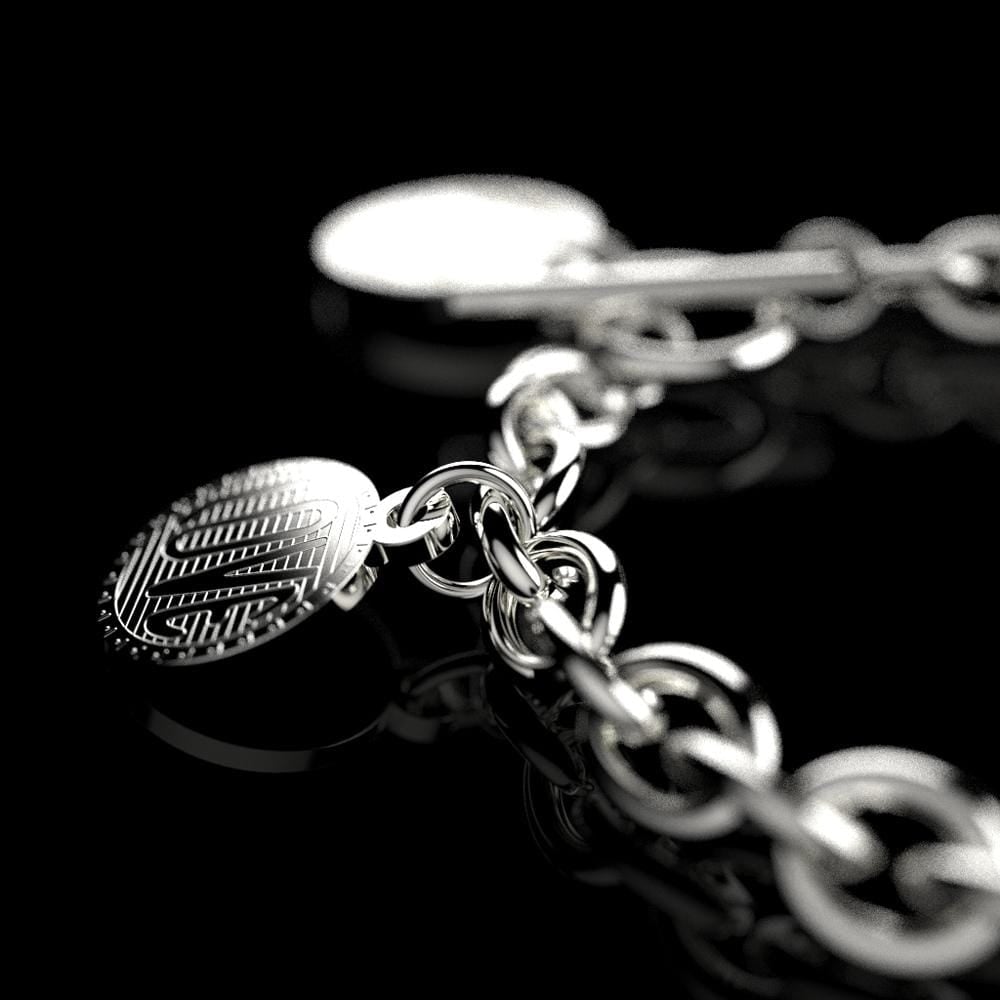 Aussie Coin White Gold Layered Bracelet