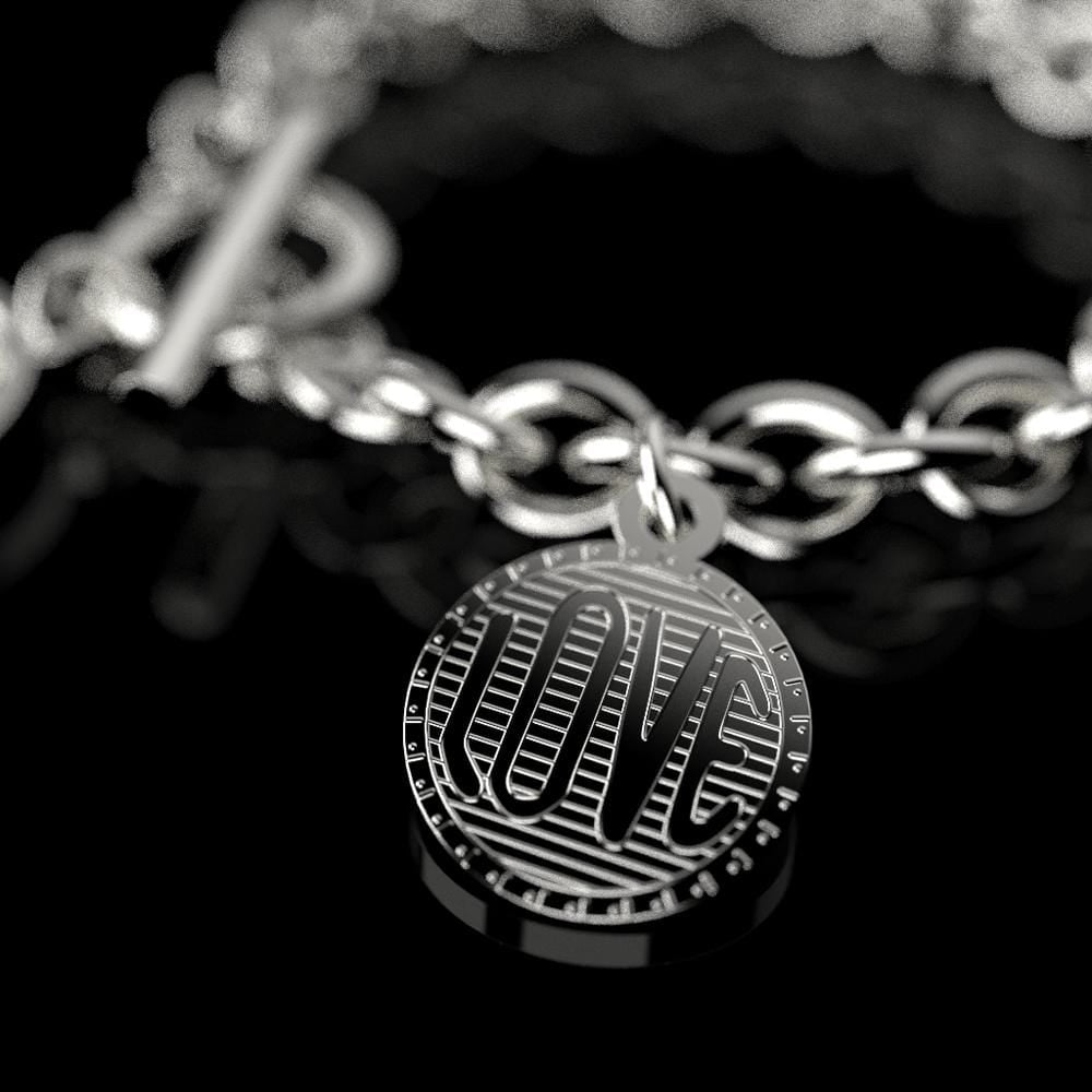 Aussie Coin White Gold Layered Bracelet