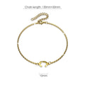 Bold Alphabet Letter Initial Charm Bracelet in Gold Tone