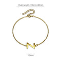 Bold Alphabet Letter Initial Charm Bracelet in Gold Tone