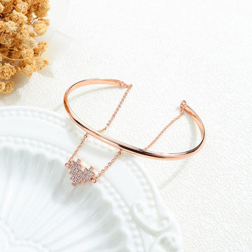Pixel Heart Cuff Bangle - Brilliant Co