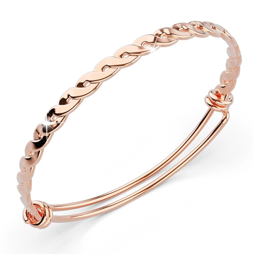 Alyana Braided Adjustable Bangle Rose Gold