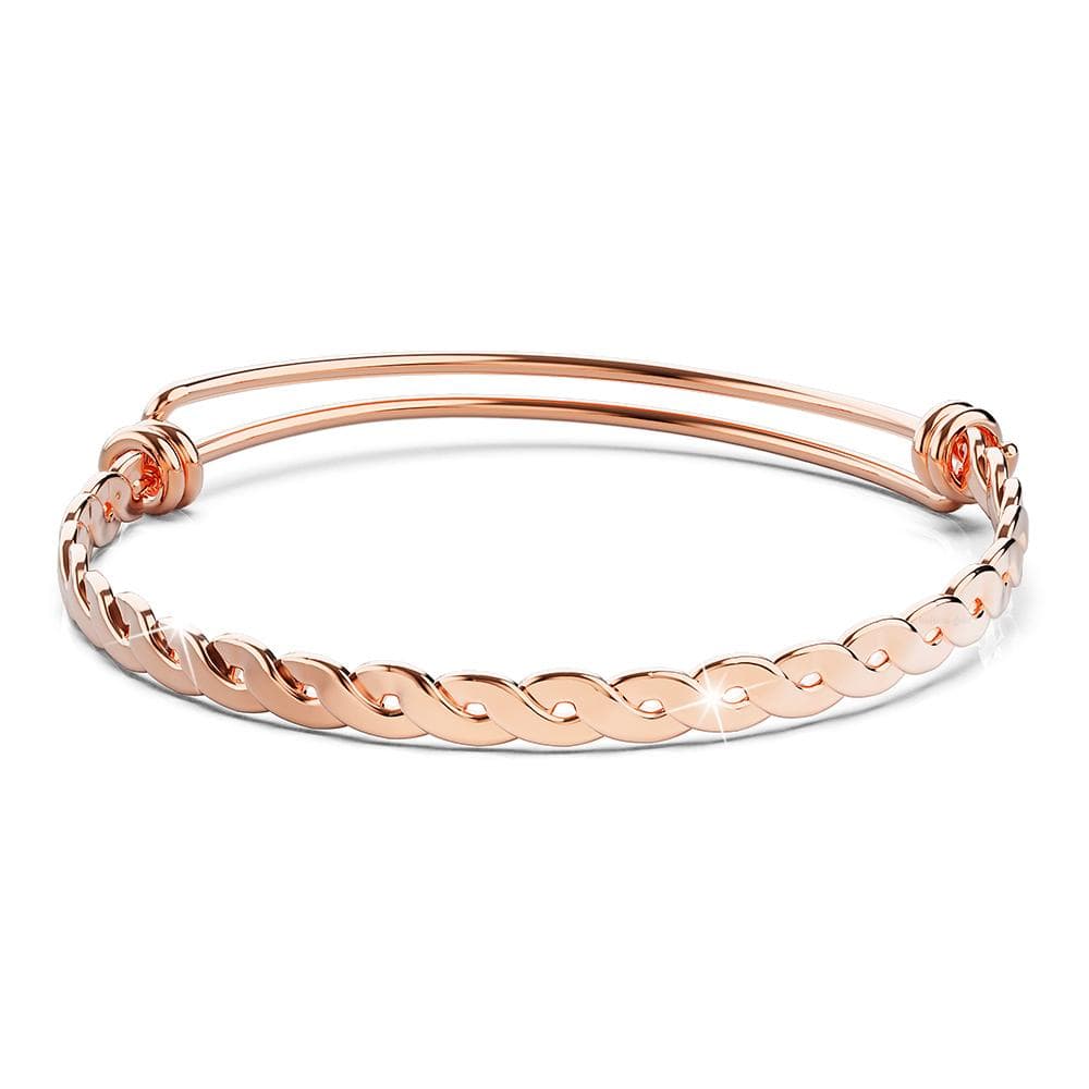 Alyana Braided Adjustable Bangle Rose Gold