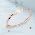 Alyana Braided Adjustable Bangle Rose Gold