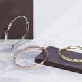 Alyana Braided Adjustable Bangle Rose Gold