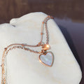 River's Heart Bracelet in Rose Gold Stainless Steel