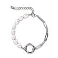Tahlia Silver Freshwater Baroque Pearls Bracelet