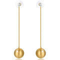 Golden Ball Earrings - Brilliant Co
