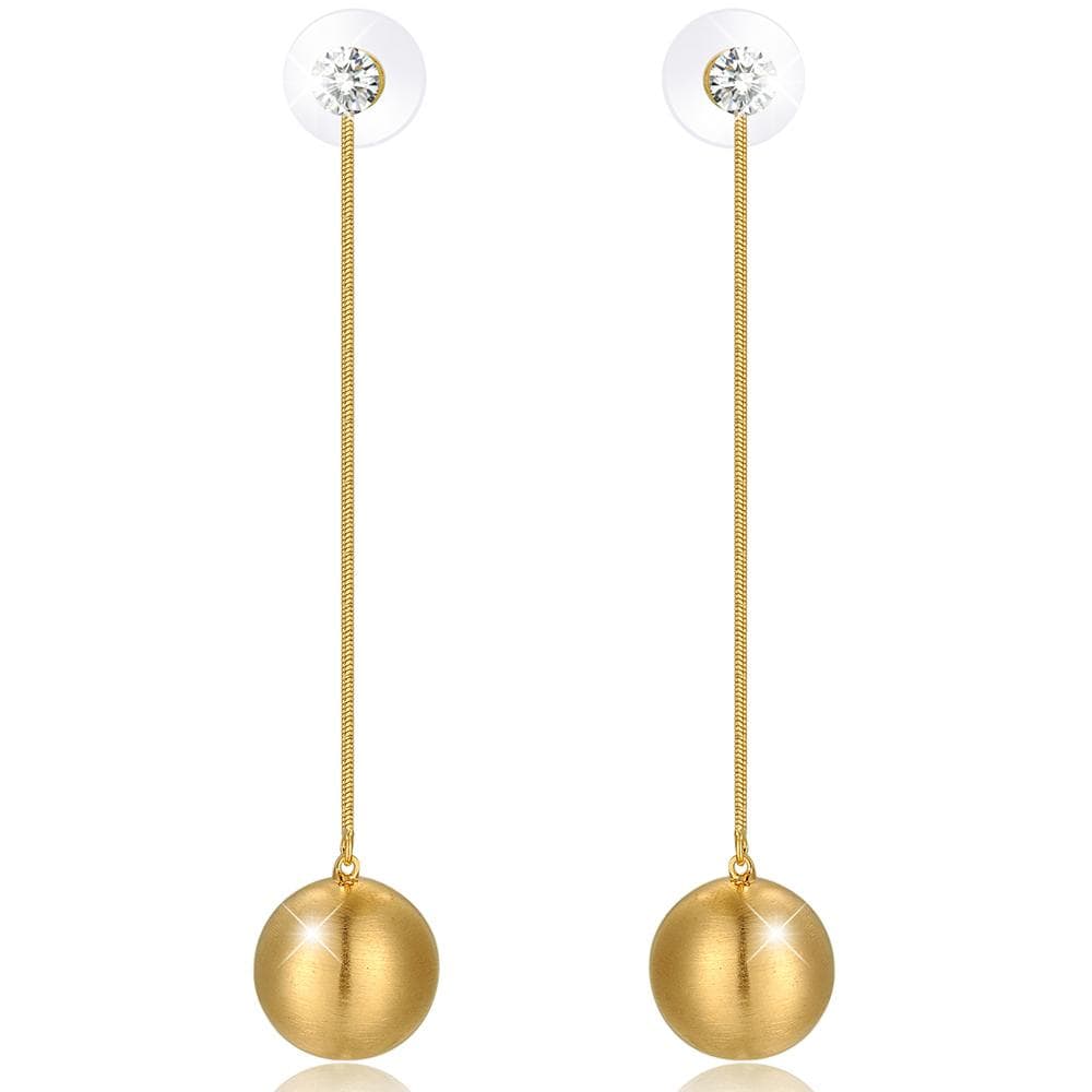 Golden Ball Earrings - Brilliant Co