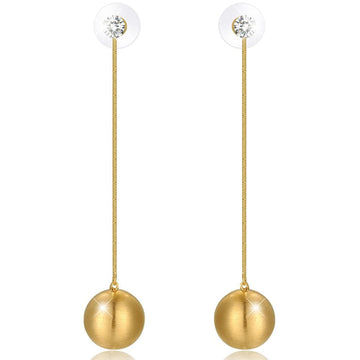 Golden Ball Earrings - Brilliant Co