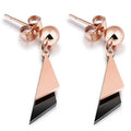 Modern Geometric Style Dangle Earrings Duo Triangle - Brilliant Co