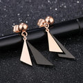 Modern Geometric Style Dangle Earrings Duo Triangle - Brilliant Co