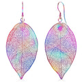 Laser Etched Earrings In Rainbow