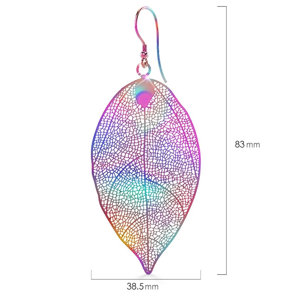 Laser Etched Earrings In Rainbow