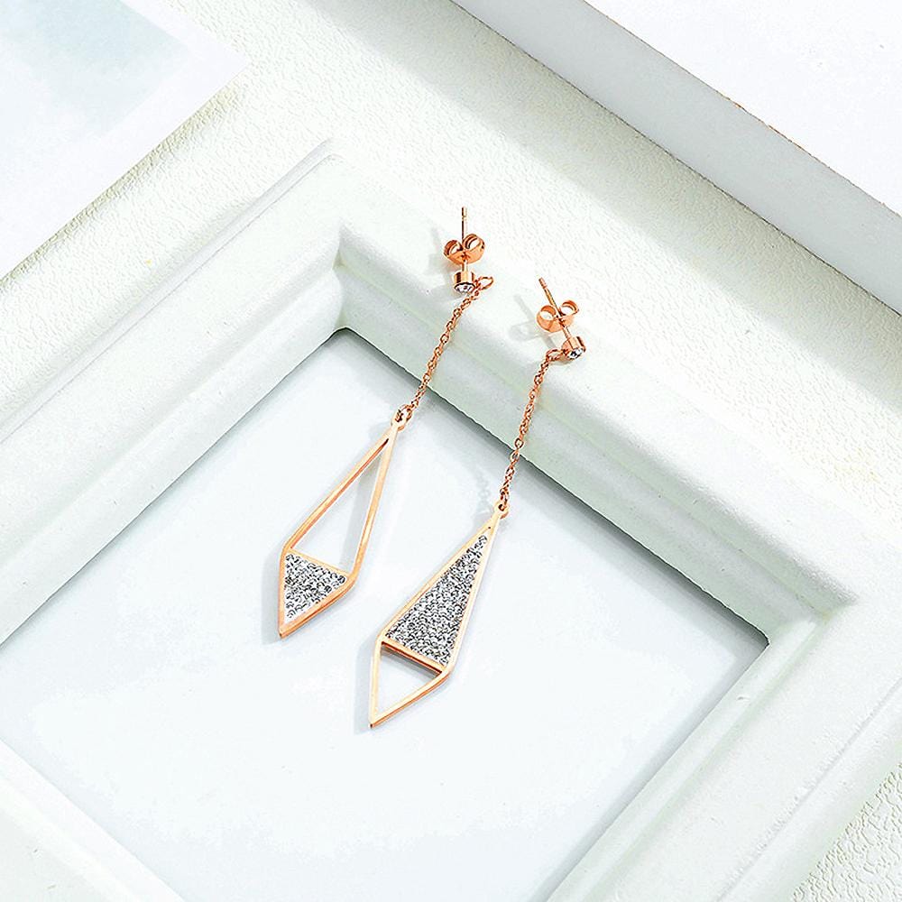 Bullion Gold Zircon Mismatch Earrings