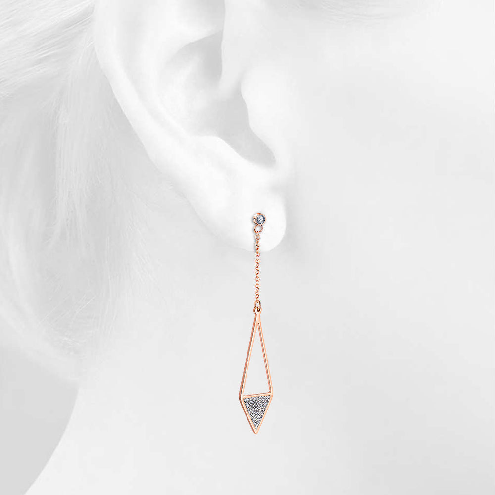 Bullion Gold Zircon Mismatch Earrings