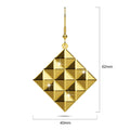 Fascination Geometric Style Diamond Shape Metallic Earrings Gold