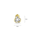 Crater Zircon Gold Stud Earrings - Brilliant Co