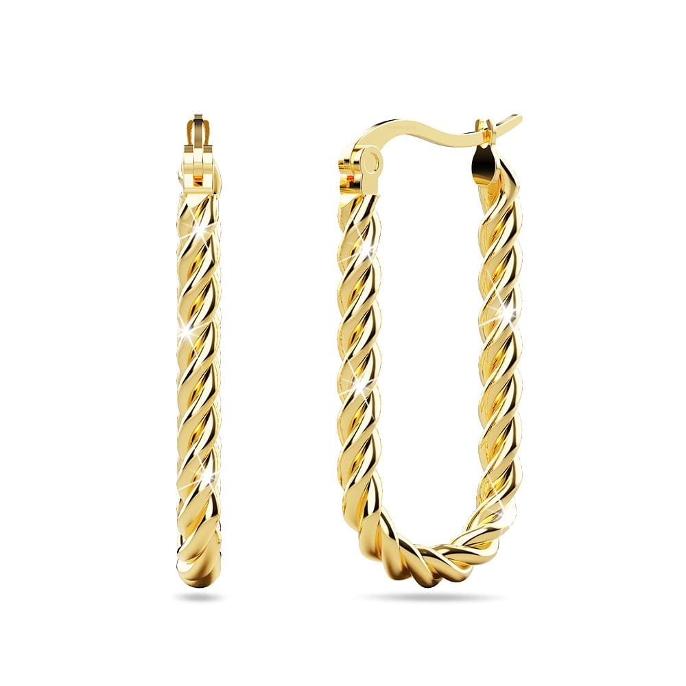 Chic Gold Titanium Dangle Earrings - Brilliant Co