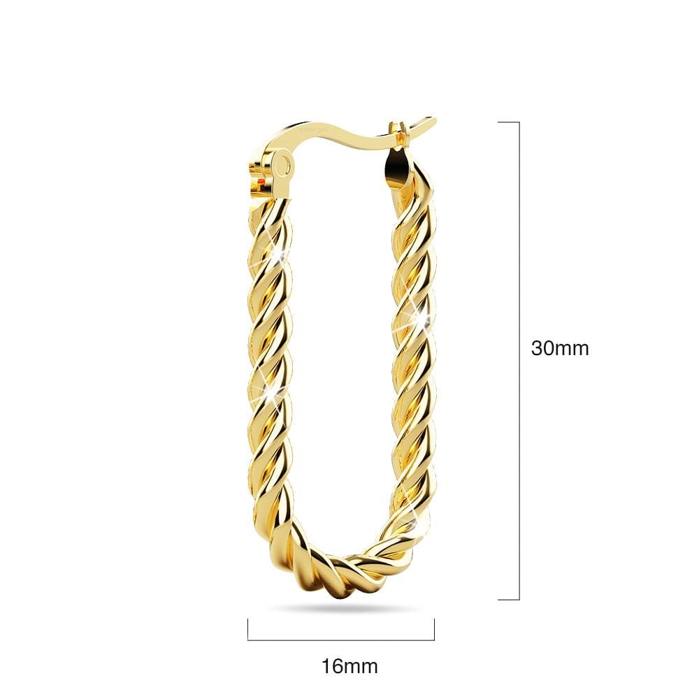 Chic Gold Titanium Dangle Earrings - Brilliant Co