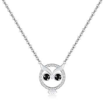 Bright-Eyed Owl Short Necklace - Brilliant Co