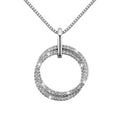 Doubled Round White Gold Pendant Necklace - Brilliant Co