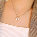 Pearl Oysters Golden Pendant Necklace in Rose Gold Layered Steel Jewellery
