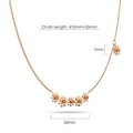 Mini Daisy Necklace in Rose Gold Layered Steel Jewellery - Brilliant Co