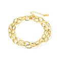 Multilayer 2 piece Swirl Pendant Necklace in Gold Layered Steel Jewellery - Brilliant Co