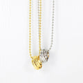 Multilayer 2 piece Swirl Pendant Necklace in Gold Layered Steel Jewellery - Brilliant Co