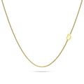Bold Alphabet Letter Initial Charm Necklace in Gold Tone - 14