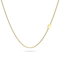 Bold Alphabet Letter Initial Charm Necklace in Gold Tone - 18