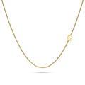 Bold Alphabet Letter Initial Charm Necklace in Gold Tone - 26