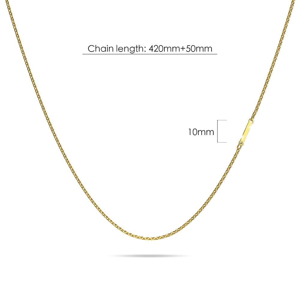 Bold Alphabet Letter Initial Charm Necklace in Gold Tone - 36