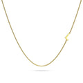 Bold Alphabet Letter Initial Charm Necklace in Gold Tone - 46