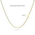 Bold Alphabet Letter Initial Charm Necklace in Gold Tone - 48
