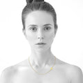 Bold Alphabet Letter Initial Charm Necklace in Gold Tone - 53