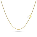 Bold Alphabet Letter Initial Charm Necklace in Gold Tone - 54