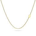 Bold Alphabet Letter Initial Charm Necklace in Gold Tone - 58