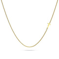 Bold Alphabet Letter Initial Charm Necklace in Gold Tone - 78
