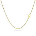 Bold Alphabet Letter Initial Charm Necklace in Gold Tone - 82