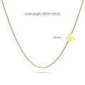 Bold Alphabet Letter Initial Charm Necklace in Gold Tone - 92